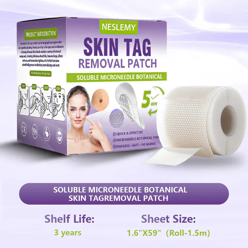 Soluble Microneedle Botanical Skin Tag Removal Patch