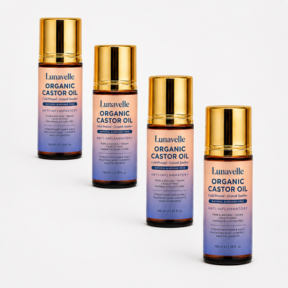 Lunavelle Organic Castor Oil – Nourishes Hair, Lashes & Skin