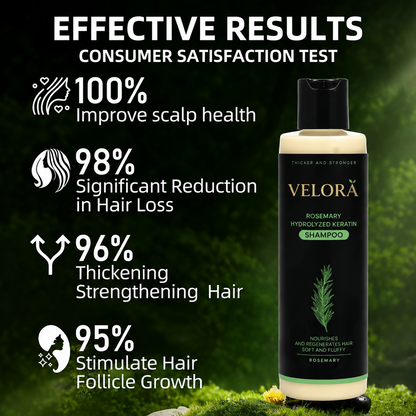 VELORA Rosemary Shampoo, Stimulate Regrowth for Thick Voluminous Hair
