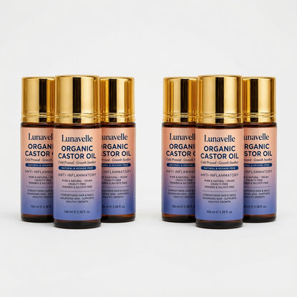 Lunavelle Organic Castor Oil – Nourishes Hair, Lashes & Skin